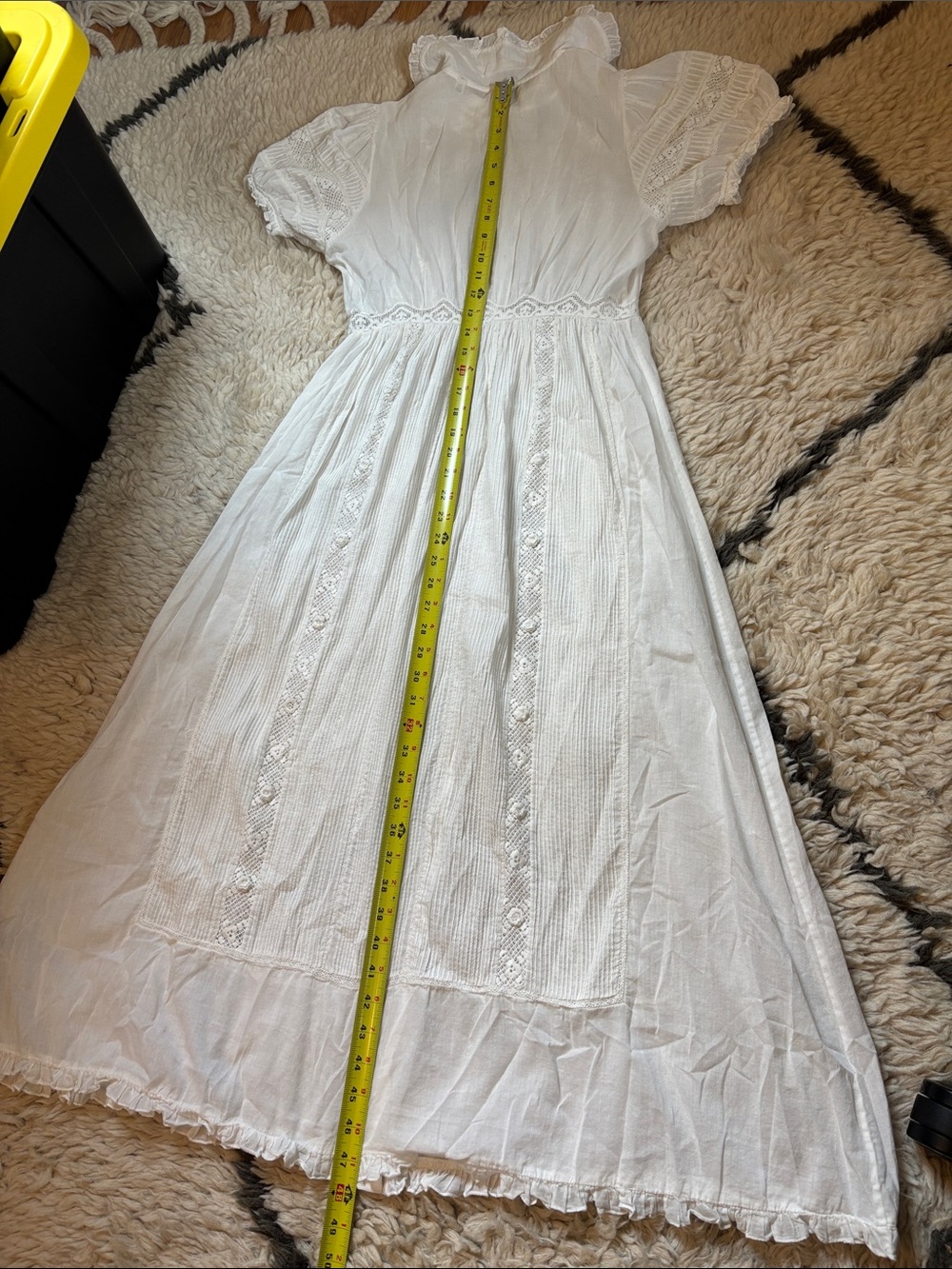 Doen Lace-Trim Cotton Dress with Peter Pan Collar - Picture 16 of 17